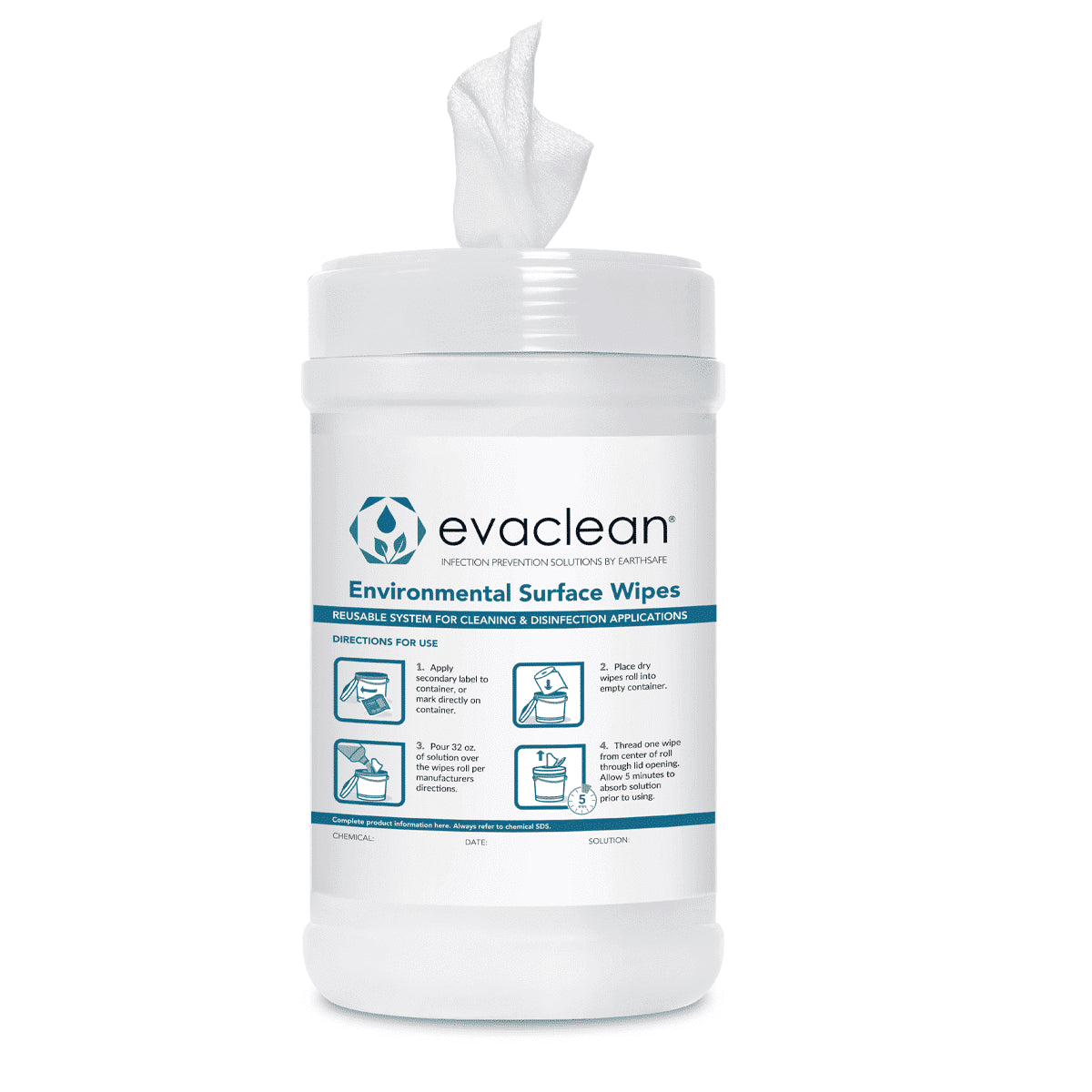 Small Bucket & Lid for EvaClean 160 Wipes