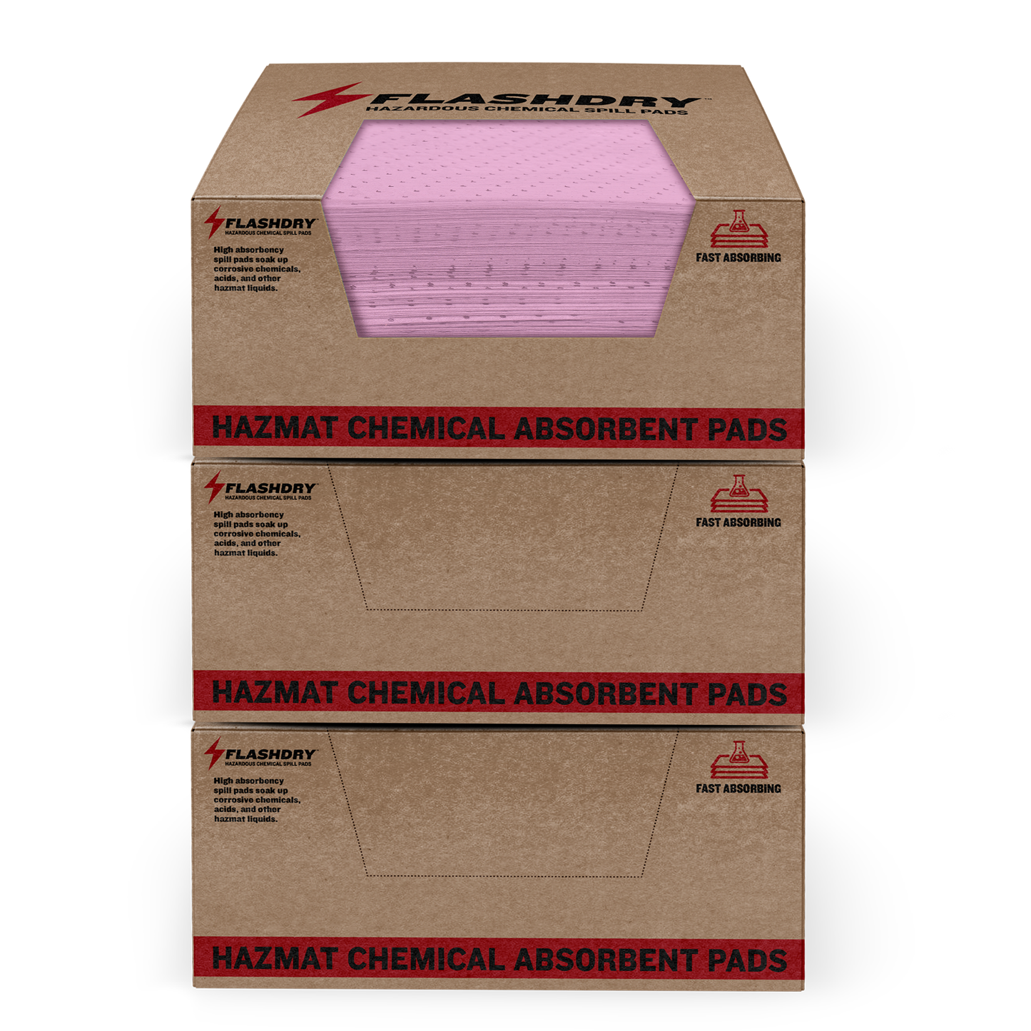 Chemical Spill Absorbent Pads - 100 Pack, 17.5"x13.5"