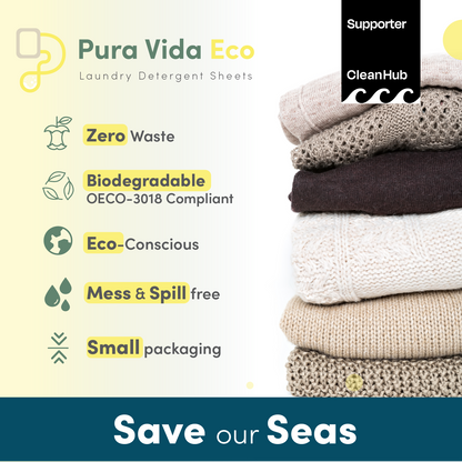 Pura Vida Eco Laundry Detergent Sheets - Linen Scent